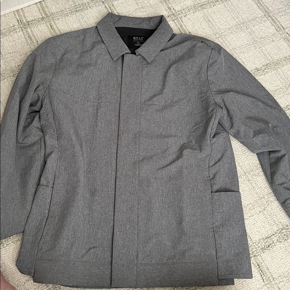 BYLT Basics Gray Lightweight Shirt Jacket